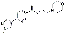 6-(1-METHYL-1H-PYRAZOL-4-YL)-N-(2-MORPHOLINOETHYL)PYRIDINE-3-CARBOXAMIDE 结构式