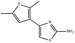 4-(2,5-DIMETHYLTHIEN-3-YL)-1,3-THIAZOL-2-AMINE 结构式