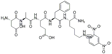 ASP-ALA-GLU-PHE-(2,4-DINITROPHENYL)LYS-NH2 结构式