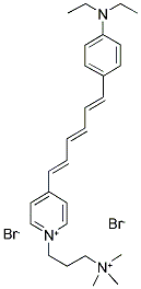 N-(3-TRIMETHYLAMMONIUMPROPYL)-4-(6-(4-(DIETHYLAMINO)PHENYL)HEXATRIENYL)PYRIDINIUM DIBROMIDE 结构式