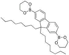 9,9-DIOCTYLFLUORENE-2,7-BIS(TRIMETHYLENEBORATE) 结构式