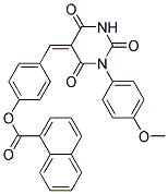 (Z)-4-((3-(4-METHOXYPHENYL)-2,4,6-TRIOXO-TETRAHYDROPYRIMIDIN-5(6H)-YLIDENE)METHYL)PHENYL 1-NAPHTHOATE 结构式