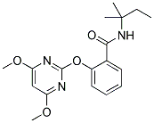2-[2-[(4,6-DIMETHOXYPYRIMIDIN-2-YL)OXY]BENZAMIDO]-2-METHYLBUTANE 结构式