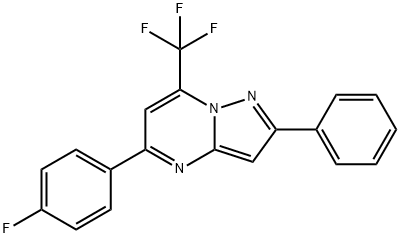 5-(4-FLUOROPHENYL)-2-PHENYL-7-(TRIFLUOROMETHYL)PYRAZOLO[1,5-A]PYRIMIDINE 结构式