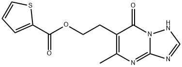 2-(5-METHYL-7-OXO-4,7-DIHYDRO[1,2,4]TRIAZOLO[1,5-A]PYRIMIDIN-6-YL)ETHYL 2-THIOPHENECARBOXYLATE 结构式