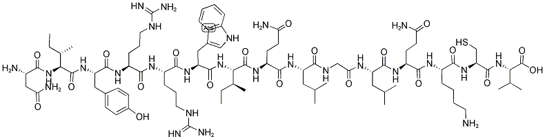 GAG PROTEIN (106-120) [SIMIAN IMMUNODEFICIENCY VIRUS] 结构式