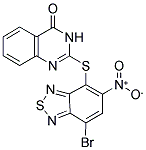 2-[(7-Bromo-5-nitro-2,1,3-benzothiadiazol-4-yl)thio]quinazolin-4(3H)-one 结构式