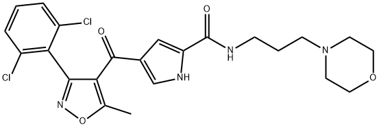 4-([3-(2,6-DICHLOROPHENYL)-5-METHYL-4-ISOXAZOLYL]CARBONYL)-N-(3-MORPHOLINOPROPYL)-1H-PYRROLE-2-CARBOXAMIDE 结构式