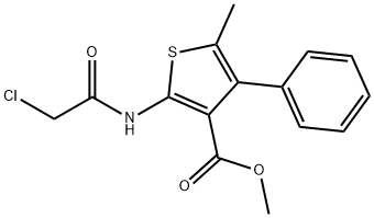 2-(2-氯乙烷酰基氨基)-5-甲基-4-苯基-噻吩-3-甲酸甲酯 结构式