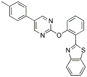 2-(2-([5-(4-METHYLPHENYL)PYRIMIDIN-2-YL]OXY)PHENYL)-1,3-BENZOTHIAZOLE 结构式