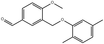 3-[(2,5-二甲基苯氧基)甲基]-4-甲氧基-苯甲醛 结构式