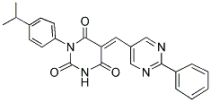 (E)-1-(4-ISOPROPYLPHENYL)-5-((2-PHENYLPYRIMIDIN-5-YL)METHYLENE)PYRIMIDINE-2,4,6(1H,3H,5H)-TRIONE 结构式
