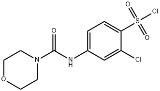 2-CHLORO-4-[(MORPHOLINE-4-CARBONYL)-AMINO]-BENZENESULFONYL CHLORIDE 结构式