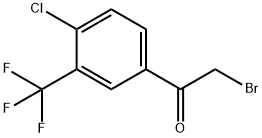 2-溴-4'-氯-3'-三氟甲基苯乙酮 结构式