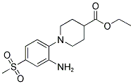 1-(2-AMINO-4-(METHYLSULPHONYL)PHENYL)PIPERIDINE-4-CARBOXYLIC ACID, ETHYL ESTER 结构式