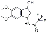 2,2,2-TRIFLUORO-N-(3-HYDROXY-5,6-DIMETHOXY-2,3-DIHYDRO-1H-INDEN-1-YL)ACETAMIDE 结构式