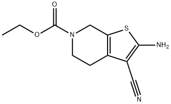 2-氨基-3-氰基-4,7-二氢噻吩并[2,3-C]吡啶-6(5H)-甲酸乙酯 结构式