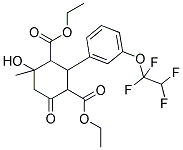 DIETHYL 4-HYDROXY-4-METHYL-6-OXO-2-[3-(1,1,2,2-TETRAFLUOROETHOXY)PHENYL]-1,3-CYCLOHEXANEDICARBOXYLATE 结构式