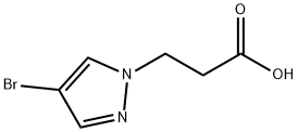 3-(4-溴-1H-吡唑基)-丙酸 结构式