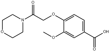 3-甲氧基-4-[2-(吗啉-4-基)-2-氧代乙氧基]苯甲酸 结构式