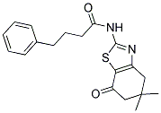 N-(5,5-DIMETHYL-7-OXO-4,5,6,7-TETRAHYDRO-1,3-BENZOTHIAZOL-2-YL)-4-PHENYLBUTANAMIDE 结构式