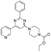 4-(2-PHENYL-6-PYRIDIN-3-YL-PYRIMIDIN-4-YL)-PIPERAZINE-1-CARBOXYLIC ACID ETHYL ESTER 结构式