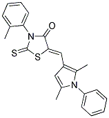 (5Z)-5-[(2,5-Dimethyl-1-phenyl-1H-pyrrol-3-yl)methylene]-3-(2-methylphenyl)-2-thioxo-1,3-thiazolidin-4-one 结构式