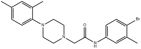 N-(4-BROMO-3-METHYLPHENYL)-2-[4-(2,4-DIMETHYLPHENYL)PIPERAZINO]ACETAMIDE 结构式