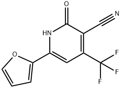6-(2-FURYL)-2-HYDROXY-4-(TRIFLUOROMETHYL)NICOTINONITRILE 结构式