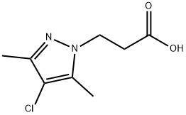 3-(4-CHLORO-3,5-DIMETHYL-PYRAZOL-1-YL)-PROPIONIC ACID 结构式