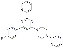 4-(4-FLUORO-PHENYL)-2-PYRIDIN-2-YL-6-(4-PYRIDIN-2-YL-PIPERAZIN-1-YL)-PYRIMIDINE 结构式
