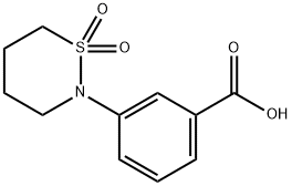 3-(1,1-二氧化-1,2-噻嗪烷-2-基)苯甲酸 结构式