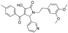 1-(3,4-DIMETHOXYPHENETHYL)-3-HYDROXY-4-(4-METHYLBENZOYL)-5-(PYRIDIN-3-YL)-1H-PYRROL-2(5H)-ONE 结构式