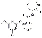 (3R)-3-[2-[(4,6-DIMETHOXYPYRIMIDIN-2-YL)OXY]BENZAMIDO]HEXAHYDRO-(1H)-AZEPIN-2-ONE 结构式