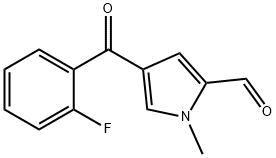 4-(2-氟苯甲酰基)-1-甲基-1H-吡咯-2-甲醛 结构式