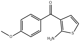 (2-氨基噻吩-3-基)(4-甲氧基苯基)甲酮 结构式