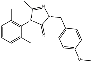 4-(2,6-DIMETHYLPHENYL)-2-(4-METHOXYBENZYL)-5-METHYL-2,4-DIHYDRO-3H-1,2,4-TRIAZOL-3-ONE 结构式