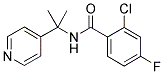 N-[DIMETHYL-(PYRIDIN-4-YL)METHYL]-2-CHLORO-4-FLUOROBENZAMIDE, HEMI-HYDRATE 结构式