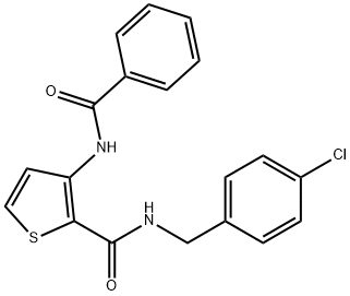 3-(BENZOYLAMINO)-N-(4-CHLOROBENZYL)-2-THIOPHENECARBOXAMIDE 结构式