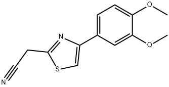 2-[4-(3,4-二甲氧基苯基)-1,3-噻唑-2-基]乙腈 结构式