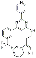 [2-(1H-INDOL-3-YL)-ETHYL]-[2-PYRIDIN-4-YL-6-(3-TRIFLUOROMETHYL-PHENYL)-PYRIMIDIN-4-YL]-AMINE 结构式