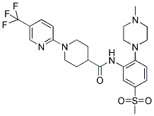 N-[2-(4-METHYLPIPERAZIN-1-YL)-5-(METHYLSULFONYL)PHENYL]-1-(5-(TRIFLUOROMETHYL)PYRIDIN-2-YL)PIPERIDINE-4-CARBOXAMIDE 结构式