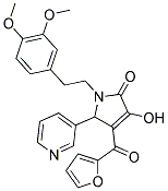 1-(3,4-DIMETHOXYPHENETHYL)-4-(FURAN-2-CARBONYL)-3-HYDROXY-5-(PYRIDIN-3-YL)-1H-PYRROL-2(5H)-ONE 结构式