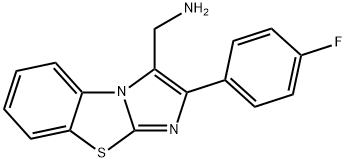 C-[2-(4-FLUORO-PHENYL)-BENZO[D]IMIDAZO[2,1-B]THIAZOL-3-YL]-METHYLAMINE 结构式