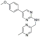 5-(4-METHOXYPHENYL)-N-[(5-METHYLPYRAZIN-2-YL)METHYL]PYRIMIDIN-2-AMINE 结构式