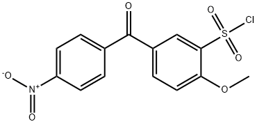 2-METHOXY-5-(4-NITRO-BENZOYL)-BENZENESULFONYL CHLORIDE 结构式