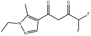 1-(1-乙基-5-甲基-1H-吡唑-4-基)-4,4-二氟丁烷-1,3-二酮 结构式