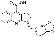 3-BENZO[1,3]DIOXOL-5-YLMETHYLENE-2,3-DIHYDRO-1H-CYCLOPENTA[B]QUINOLINE-9-CARBOXYLIC ACID 结构式