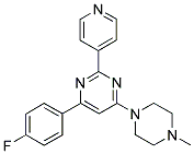 4-(4-FLUOROPHENYL)-6-(4-METHYLPIPERAZIN-1-YL)-2-PYRIDIN-4-YLPYRIMIDINE 结构式