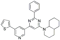 1-[2-PHENYL-6-(5-THIOPHEN-2-YL-PYRIDIN-3-YL)-PYRIMIDIN-4-YL]-DECAHYDRO-QUINOLINE 结构式